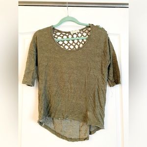 Urban Outfitters Knit Top with Crochet Open Back Size S